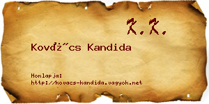Kovács Kandida névjegykártya